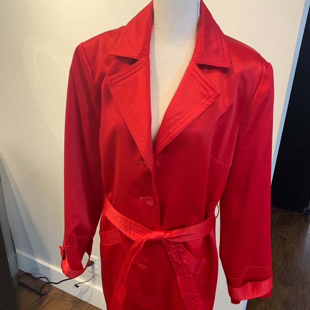 Satin trench coat